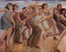 Lester Johnson (1919-2010), People Passing #4, 1989 80 x 100 in.